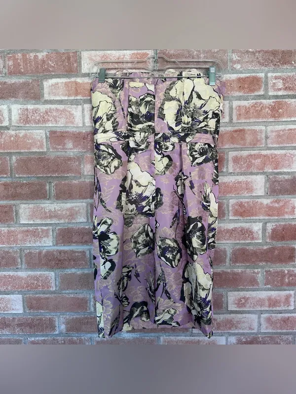 Vera Wang Lavender Label Sheath Cocktail Dress Floral Women’s 4 Jacquard Party - Image 5