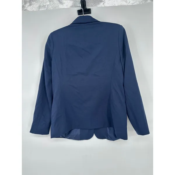 Appleseeds Blazer Women 8 Navy Gold Button Preppy Career Jacket Old Money Office - Image 5