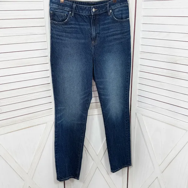 Express 90s High Rise Stretch Skinny Jeans‎ Dark Blue Size 10 Long - Image 2