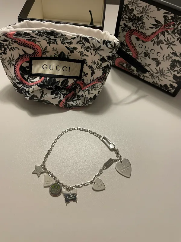 Sterling Silver 925 Trademark Charm Bracelet WI Box - Image 2
