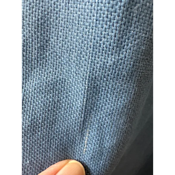 Alexis Jameela Shell Blue Linen Maxi Dress Tie‎ Front Button Size L - Image 9