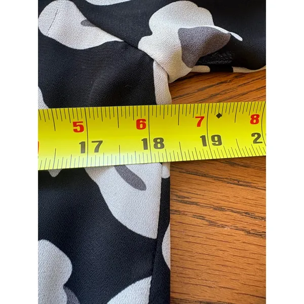Show‎ Me Your Mumu Barry Bell Sleeve Dress Black White Leopard Print Mini Small - Image 7