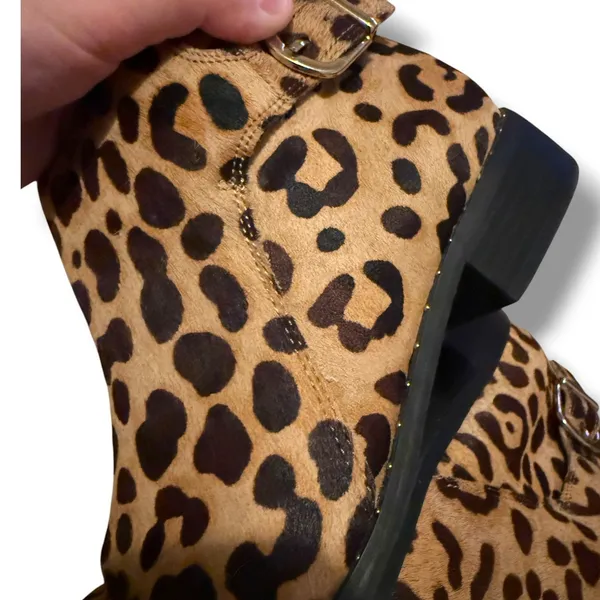 Steven by‎ Steve Madden Chavi-L Booties Womens 7 Leopard Calf Hair Ankle Boots - Image 7