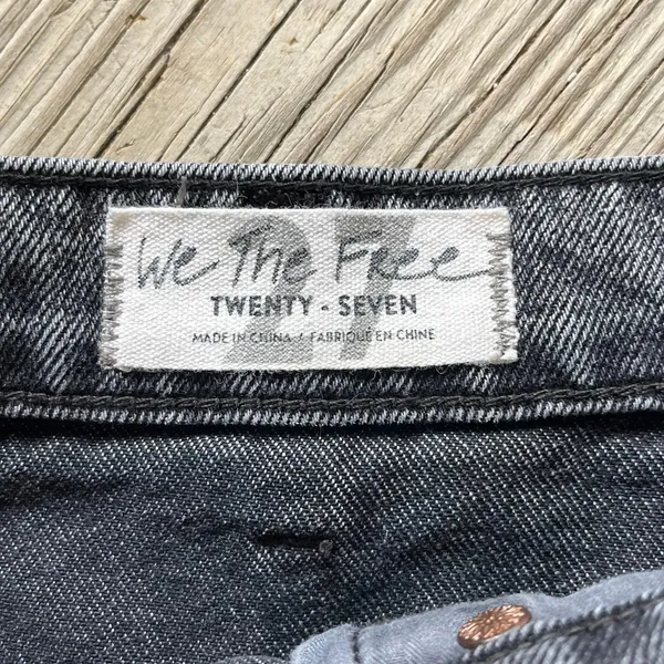 Free People We The Free Parker Wrap Denim Mini Skirt In Black Wash Size 27 - Image 5