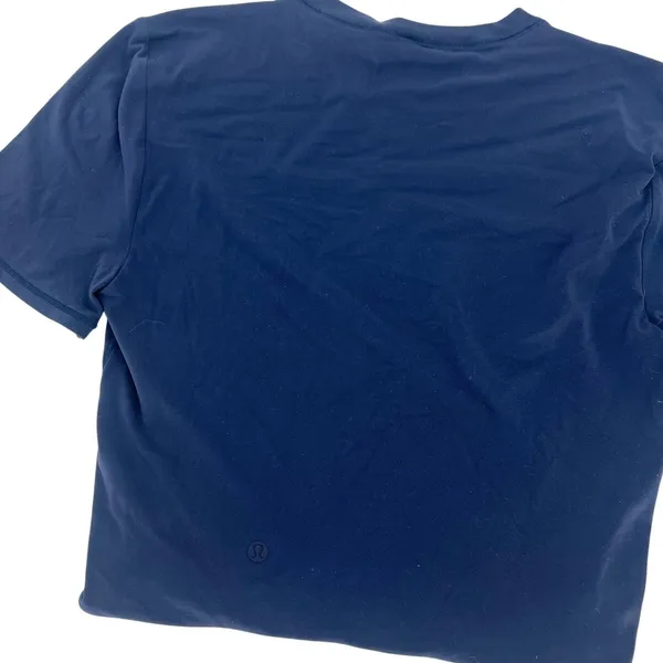 Lululemon‎ Wundermost Ultra-Soft Nulu Cropped T-Shirt Club Blue XS - Image 7