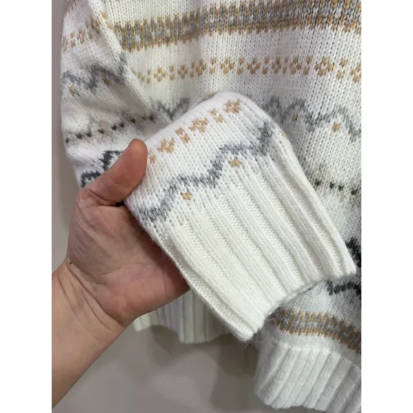 American Eagle Fair Isle Nordic Cozy Cabin Core Winter‎ Sweater Size XS - Image 4