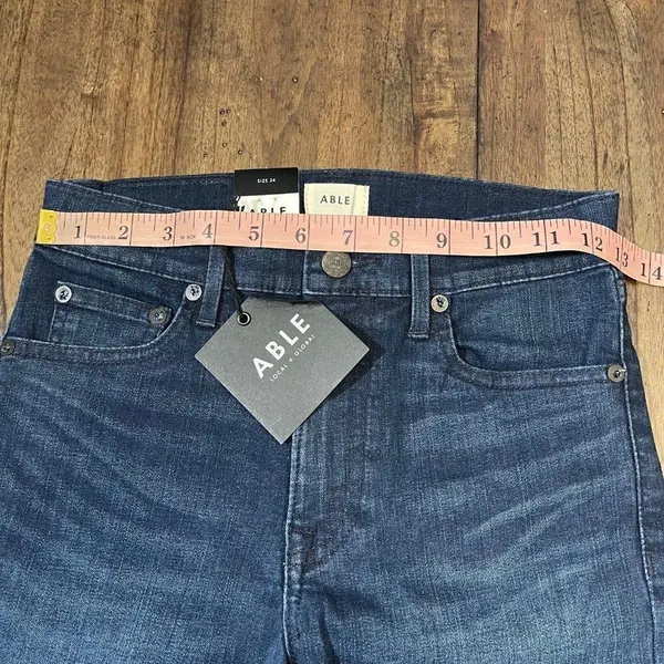 ABLE High Rise Skinny Jeans Blue Size 24 - Image 7