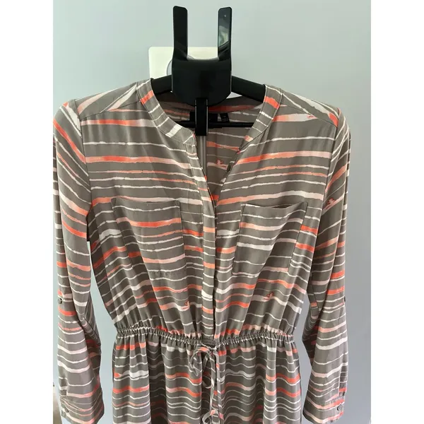 Apt.9 women's‎ gray/pink long sleeve pockets dress size 10 - Image 2