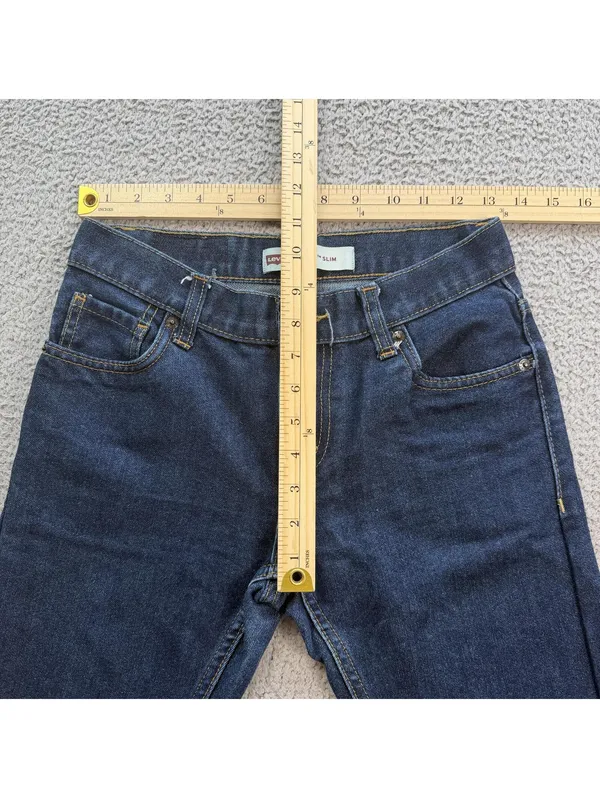 Levis 511 Women Slim Dark Wash Jeans 27x27 Low Rise Cropped Slim Fit Denim Pants - Image 3
