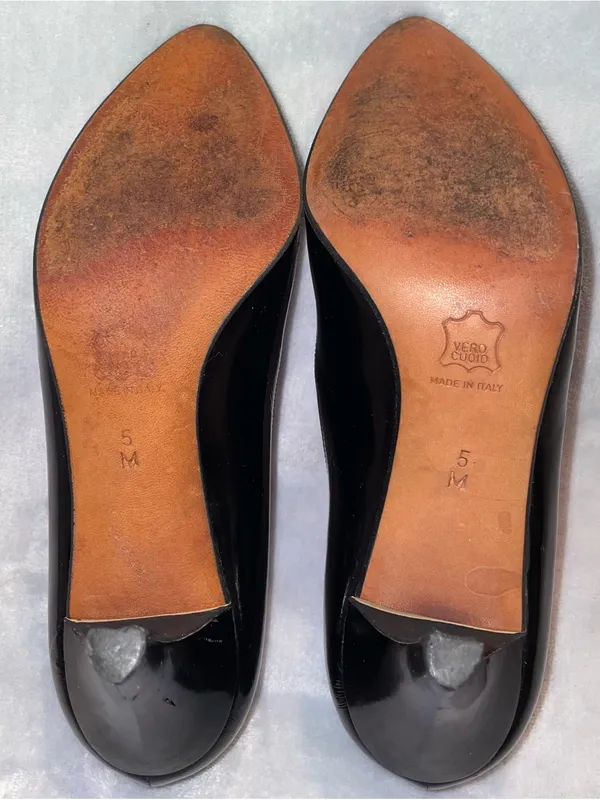 Yves Saint Laurent Women’s Size 5 Vintage YSL Black Patent Leather Pumps Heels - Image 6