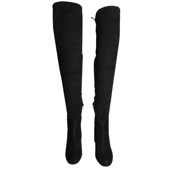 Chinese Laundry Black Suede Lace Up Back Chunky Heel Over The Knee Boots‎ Size 8 - Image 15