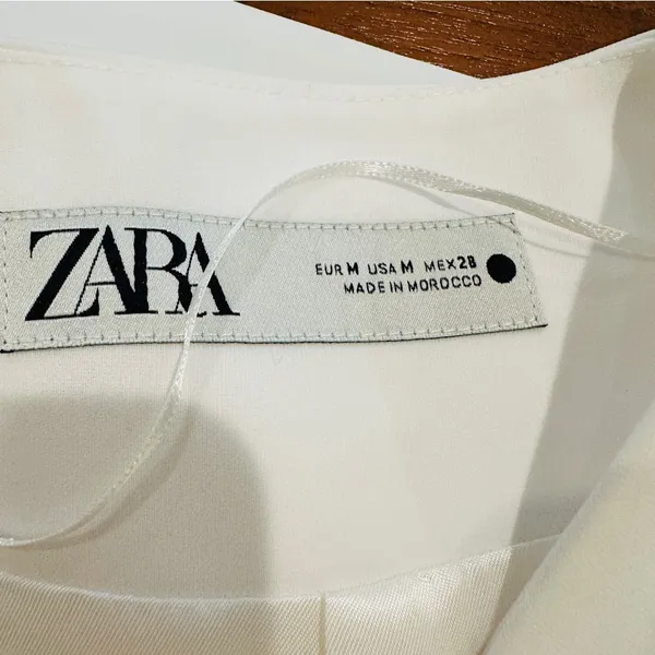 Zara Long Line Vest Sz M One-button V-neck Sleeveless Lined Top - Image 8