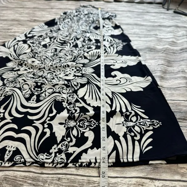 Million Bullpup Paisley Maxi Dress Halter Drop Waist Boho White Navy Small - Image 11