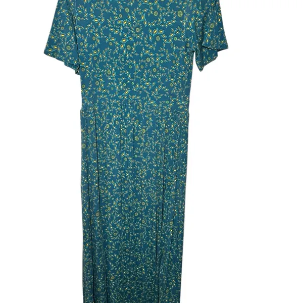 41‎ Hawthorn Maxi Floral Bohemian Short Sleeve V Neck Empire Waist Size Medium - Image 2