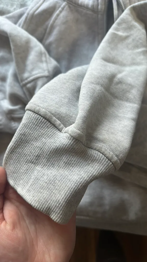 Scuba Oversized Half-Zip Hoodie Heather Core Ultra Grey - Image 9