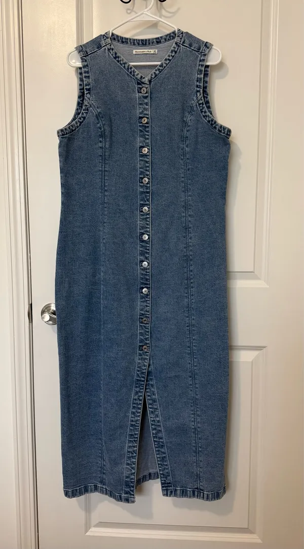 Abercrombie Denim Midi Dress - Image 2