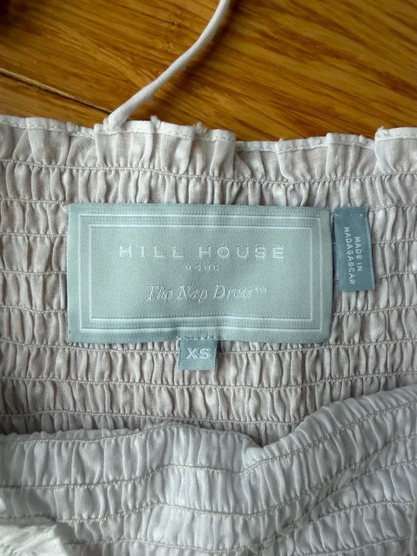 Hill House Home Athena Nap Dress White Swiss Dot Cotton Mini XS - Image 4