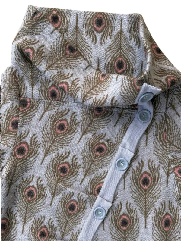 Like New Anthropologie MOTH Wool Peacock Funneled Folds Sweater Size Small - Image 10