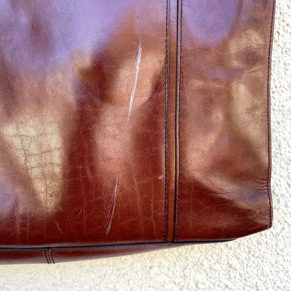 Hobo Intl Reddish Brown Leather Tote Bag Double Handle - Image 6