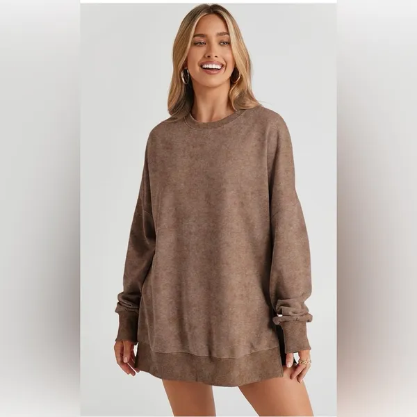 Brown Oversized Sweatshirt – New With Tags - Image 3