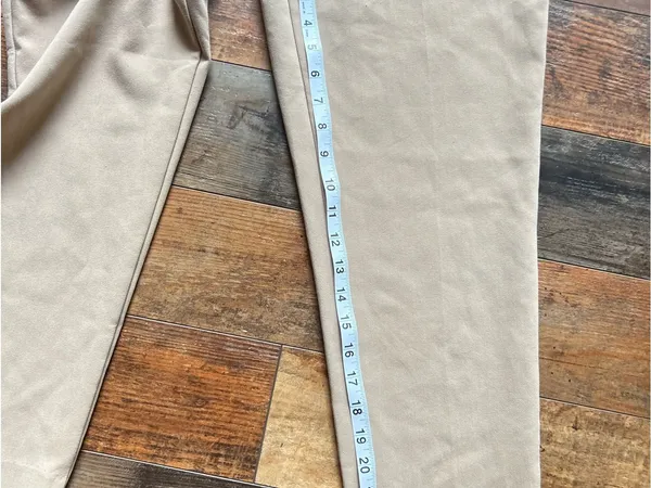 Zara Beige High-Waist Tapered Pants - Image 4