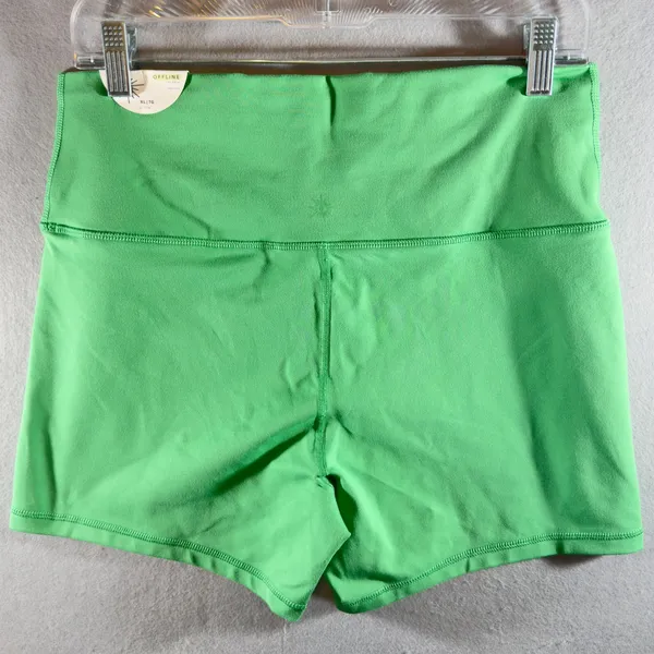 467 | NWT OFFLINE by‎ Aerie The Hugger Bike Shorts XL Green 5" Athleisure - Image 2