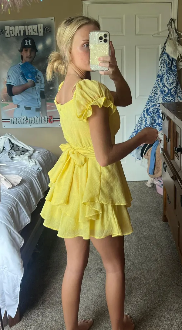 Boutique Dress Yellow - Image 2
