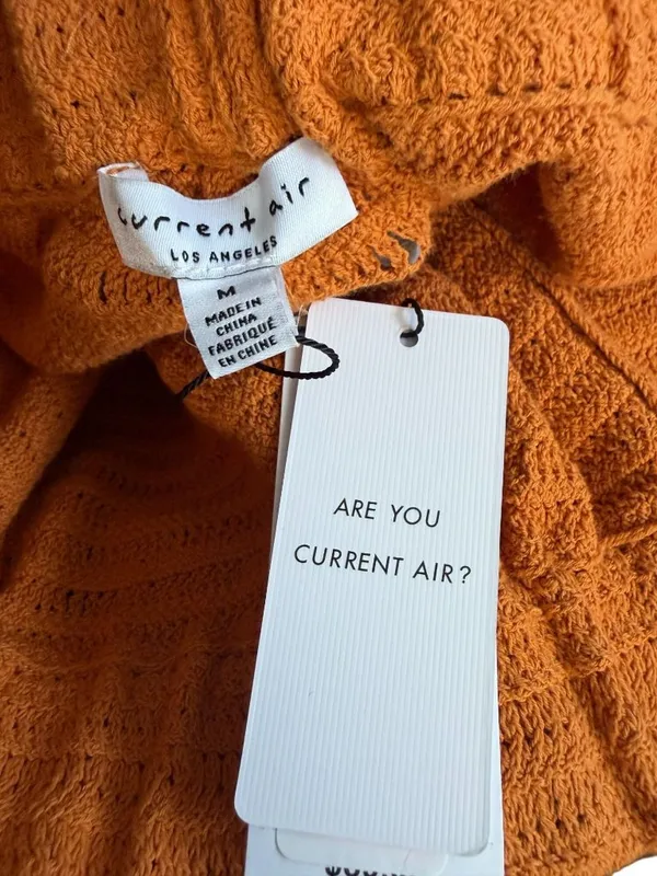 CURRENT AIR Orange Knit Shorts Size Medium NEW NWT - Image 7