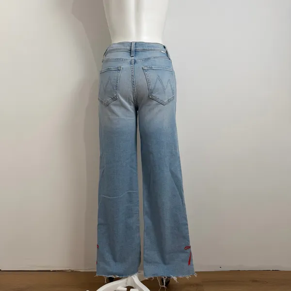 MOTHER The Rambler Zip Slice Hover Fray Jeans - Image 3