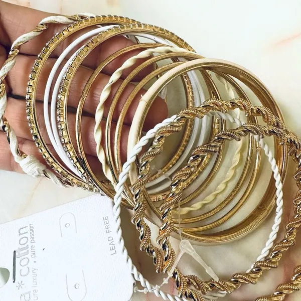 La Cotton gold tone bracelet bundle of 13 - Image 3