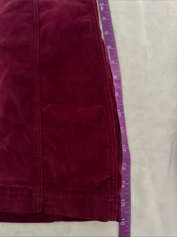Free People Maroon Corduroy Mini Skirt - Image 7