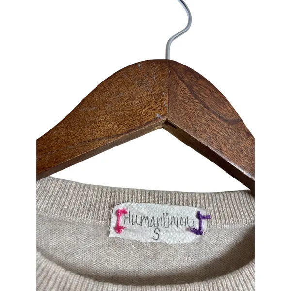 HumanUnion Custom Cashmere Crewneck Sweater "Forever Fangirl " Womans Small - Image 11