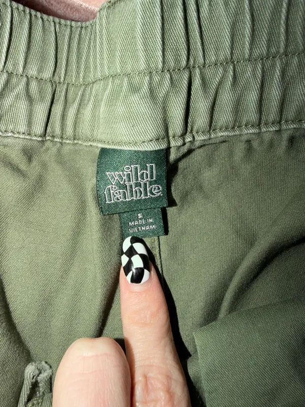 Wild Fable Cargo Pants Women’s Army Green Wide Leg - Image 2