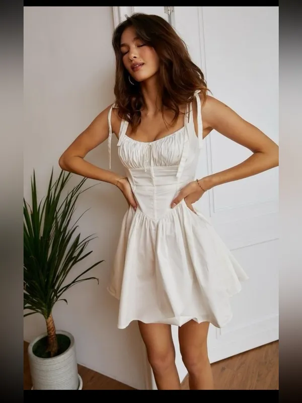 For love & lemons Jessie white corset mini dress - Image 2