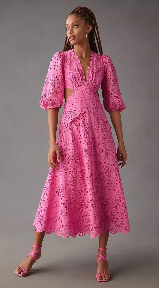 Farm Rio Scalloped Palm Dress - Image 3