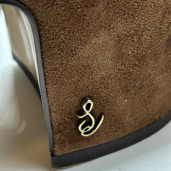 Sam Edelman Codie Booties Women’s 7 Brown Dark Caramel Suede Ankle Boots - Image 2