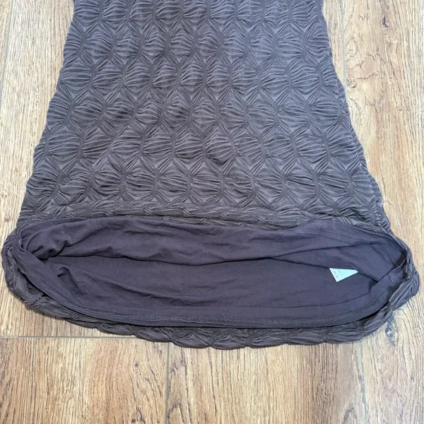 Free People Paulie Mini Dress Open Back Stretch Geometric Brown Size‎ Medium - Image 7