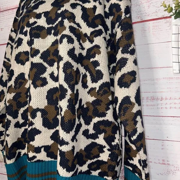 New | Women’s 1x/2x Oddy Boutique Leopard Print Sweater - Image 6
