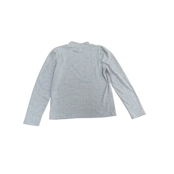 Madewell Jacquard Puff Sleeve Mockneck Top SZ M Texture Knit Vintage Inspired - Image 2