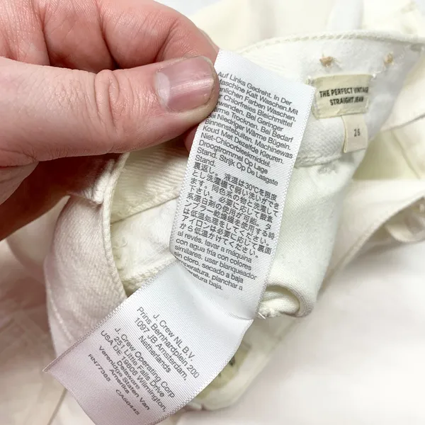 Madewell‎ Perfect Vintage Straight Carpenter Jeans Women 26 White Colorblock - Image 9
