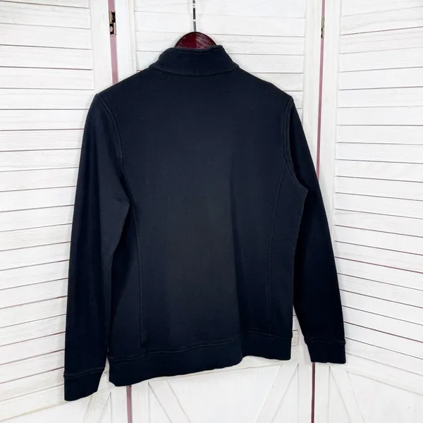 Vineyard Vines‎ Mock Neck Snap Pullover Sweatshirt Black Womens Medium - Image 8