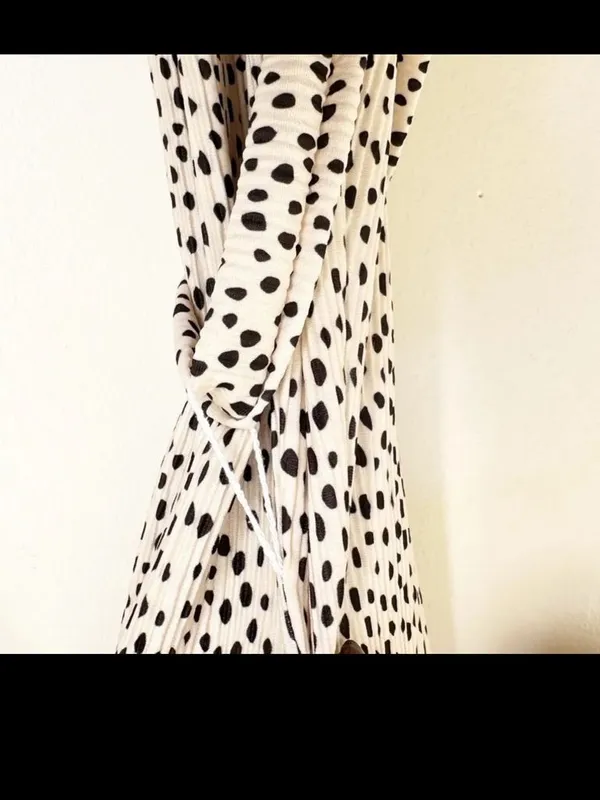 RIVER ISLAND Cream with Black Polka Dots Midi Dress 8 - Image 6