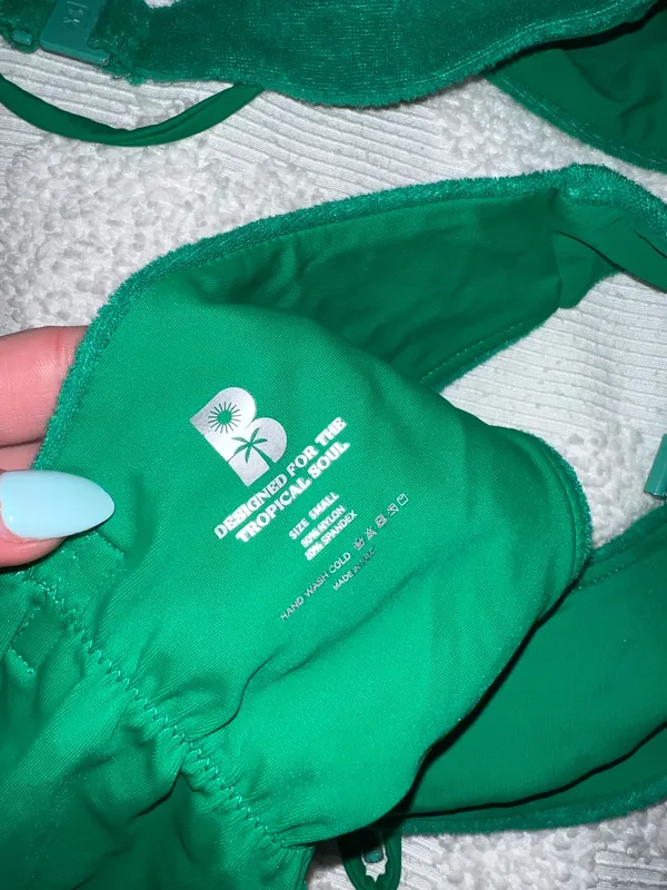 Blackbough Terry Cloth Green Bikini - Image 4