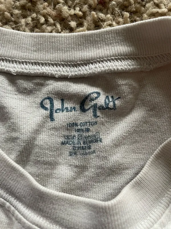 White and blue Brandy Melville baby tee - Image 3