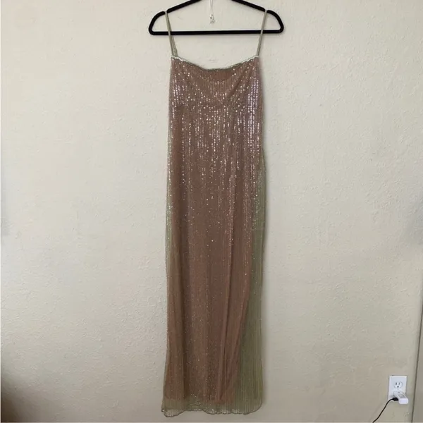LIMITED EDITION House‎ of CB XL 'Alondra' Cafe Au Lait Beaded Maxi Dress NWOT XL - Image 4