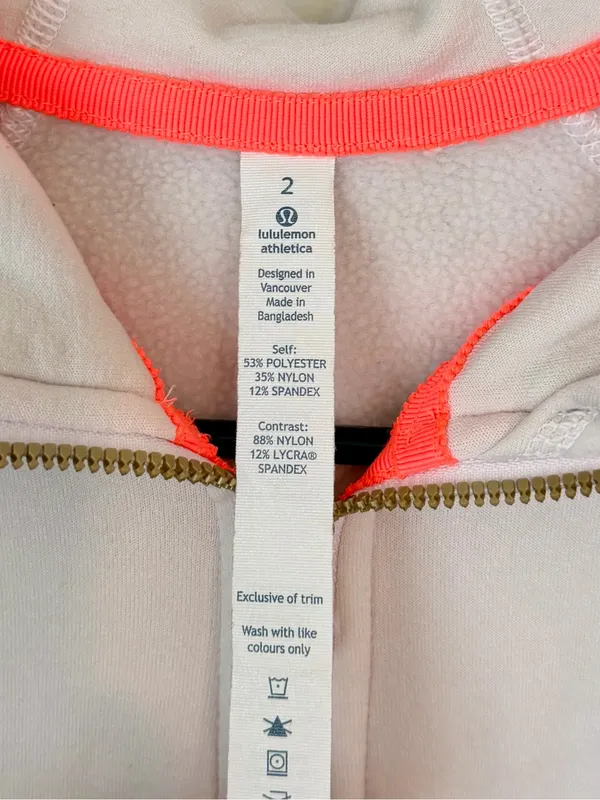 lululemon athletica Light Pink Zip Hoodie - Size: 2 - Image 2