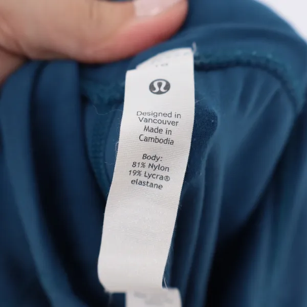 Lululemon Crop Pants Womens 18 Align Wide Leg Blue High Rise Pockets Excellent - Image 2