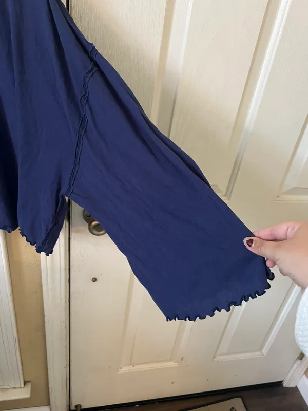 Free People Blue Crop Top - Image 3