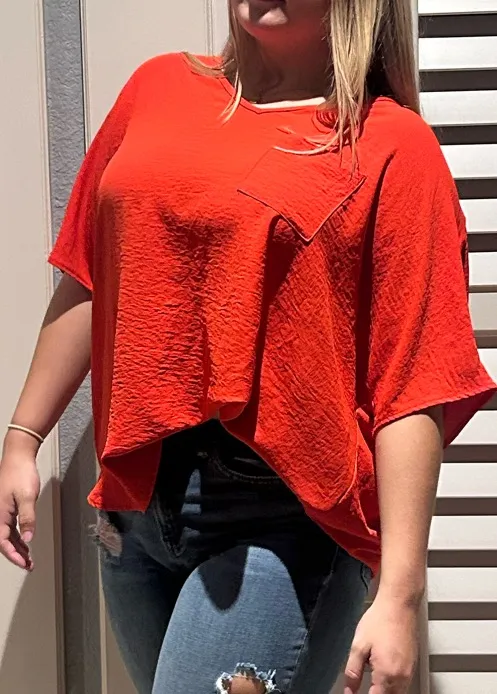 JODIFL Blouse Oversized Red - Image 2