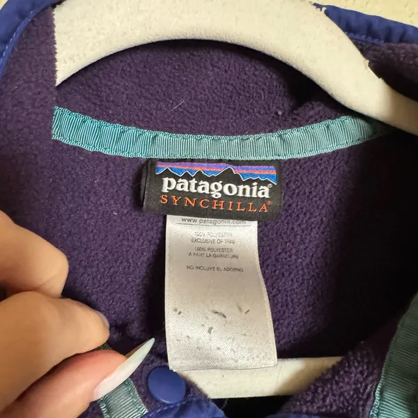 Patagonia Snap-T Fleece Pullover Size Medium Womens Purple‎ - Image 3